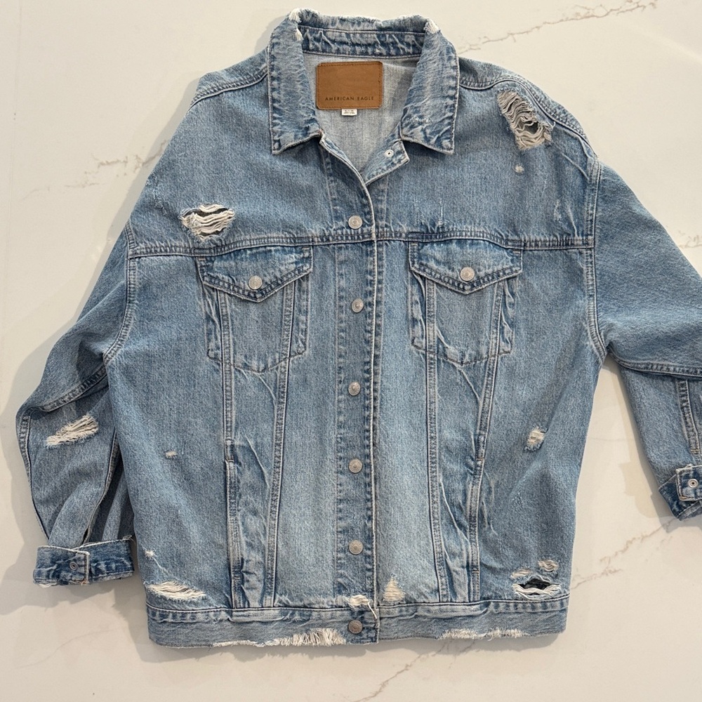 American Eagle Outfitters Light Blue Denim Jacket
